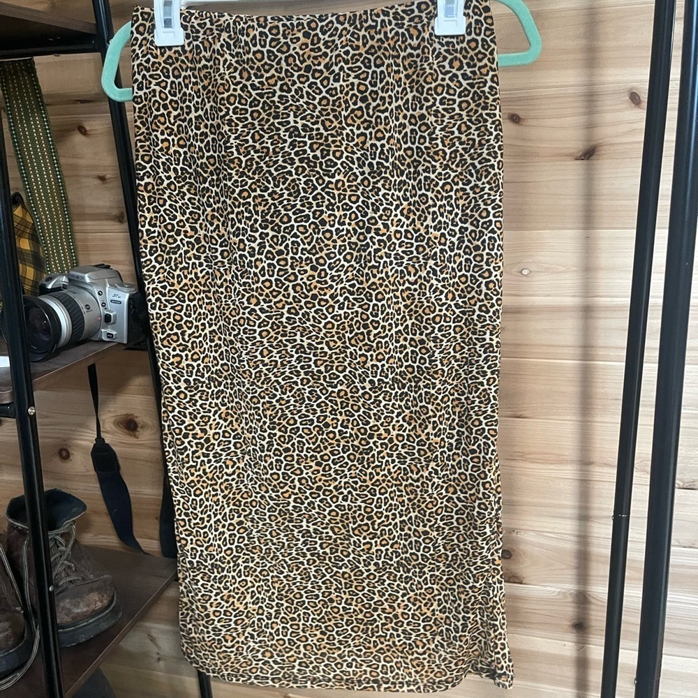 AFRM Tan Pencil Midi Skirt for Cocktail - Picture 4 of 6